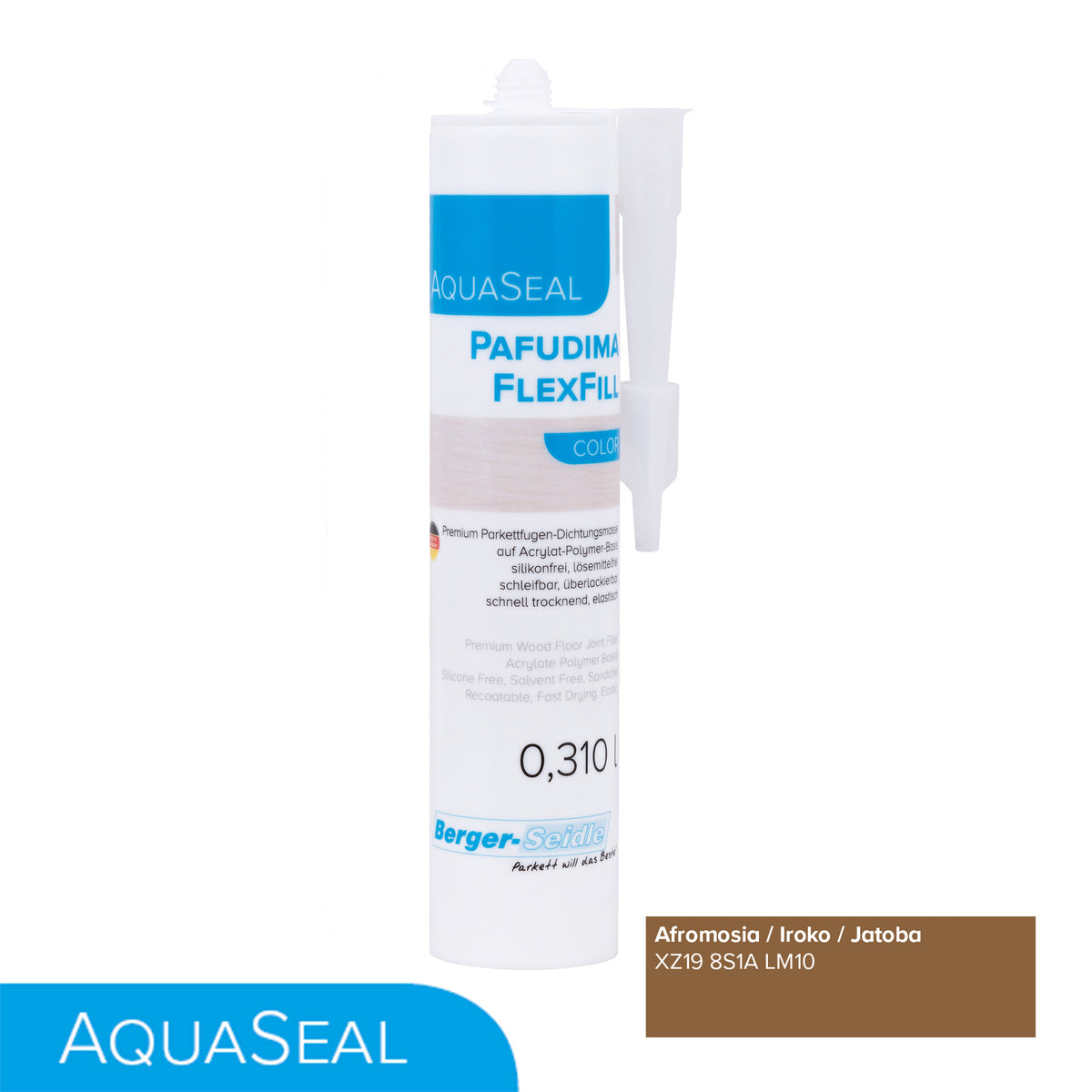 AquaSeal Pafudima FlexFill Color | 310ml Kartusche| flexibel und schleifbare Parkettfugen