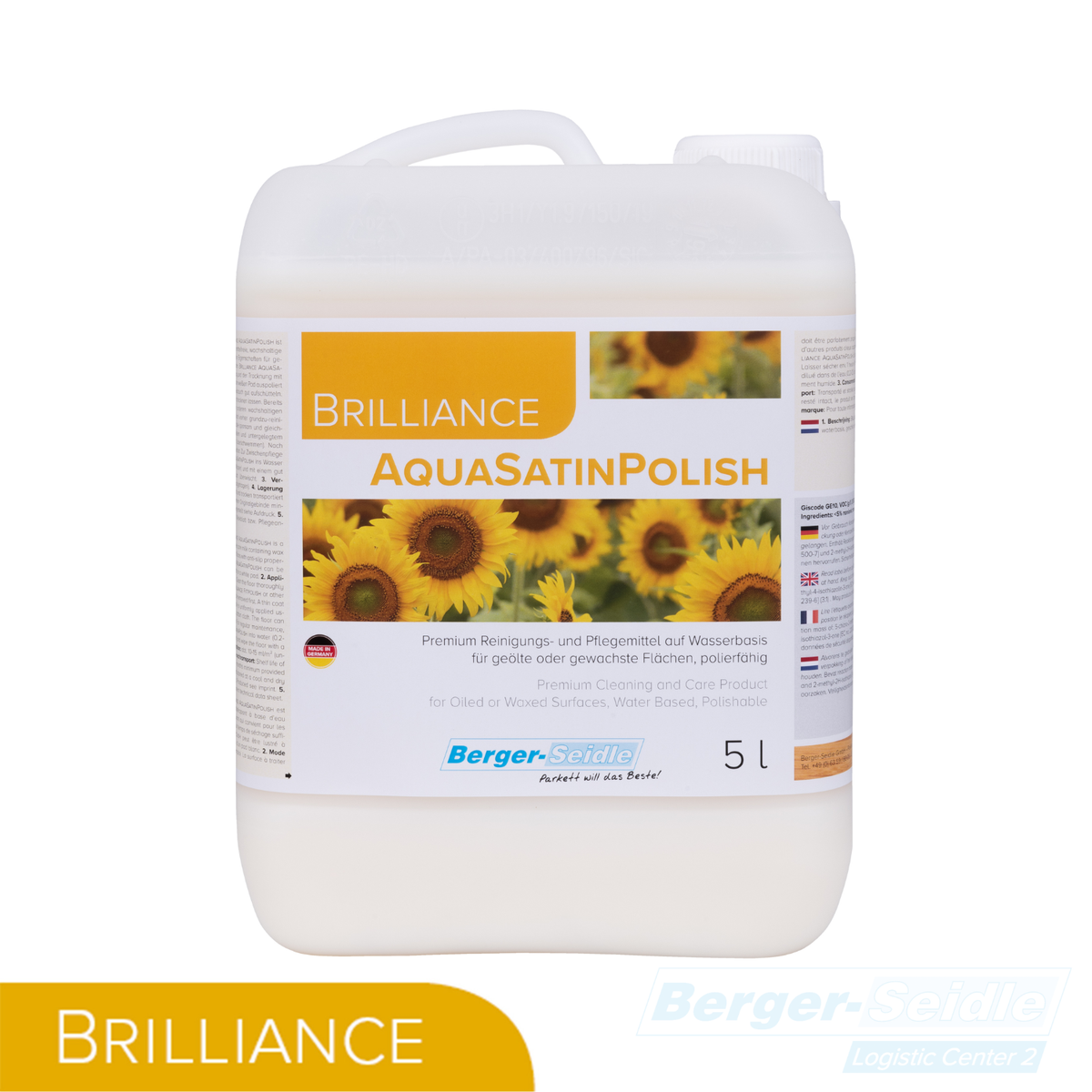 Brilliance AquaSatinPolish Parkettpflege- Milch für geölte und gewachste Holzböden