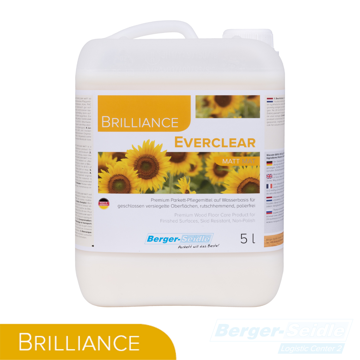 Brilliance Everclear Parkettpflegemittel für versiegeltes Parkett | seidenglänzend und matt 1L/5L